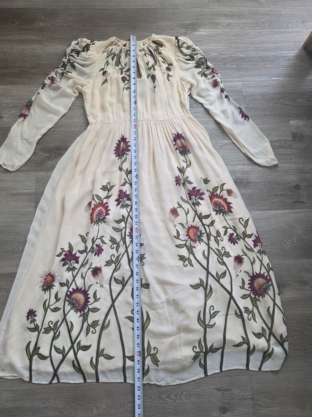 FARM Rio Cream Maxi Dress with Multicolor Floral Embroidery - Picture 3 of 8